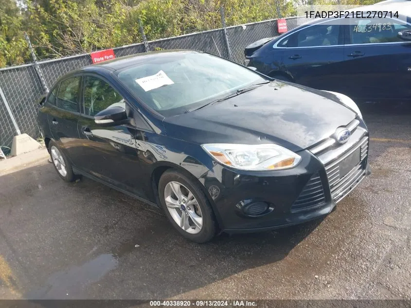 2014 Ford Focus Se VIN: 1FADP3F21EL270714 Lot: 40338920