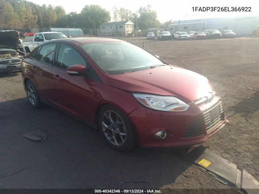 1FADP3F26EL366922 2014 Ford Focus Se