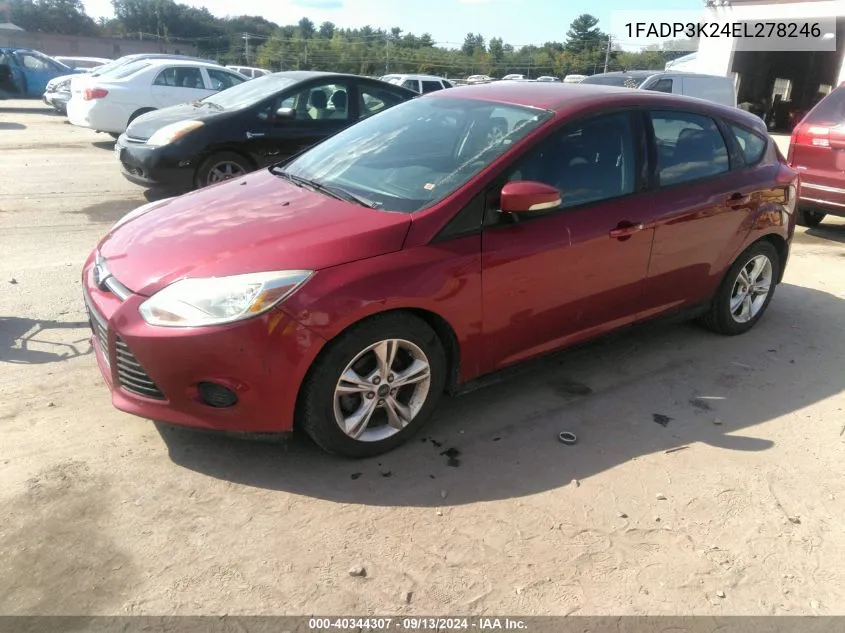 2014 Ford Focus Se VIN: 1FADP3K24EL278246 Lot: 40344307