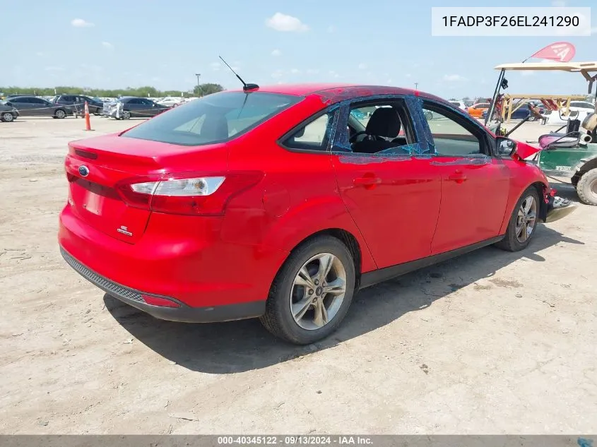 2014 Ford Focus Se VIN: 1FADP3F26EL241290 Lot: 40345122