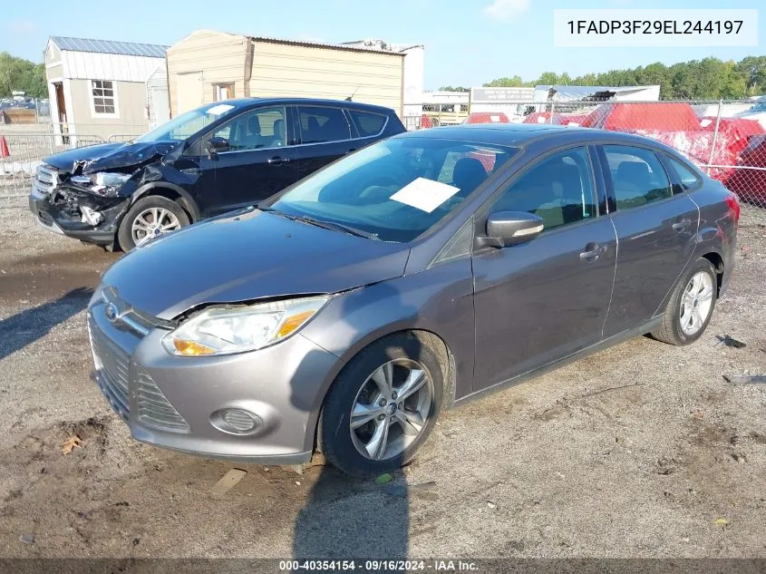 2014 Ford Focus Se VIN: 1FADP3F29EL244197 Lot: 40354154