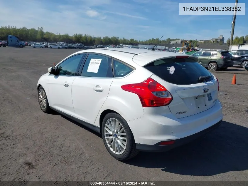 2014 Ford Focus Titanium VIN: 1FADP3N21EL338382 Lot: 40354444