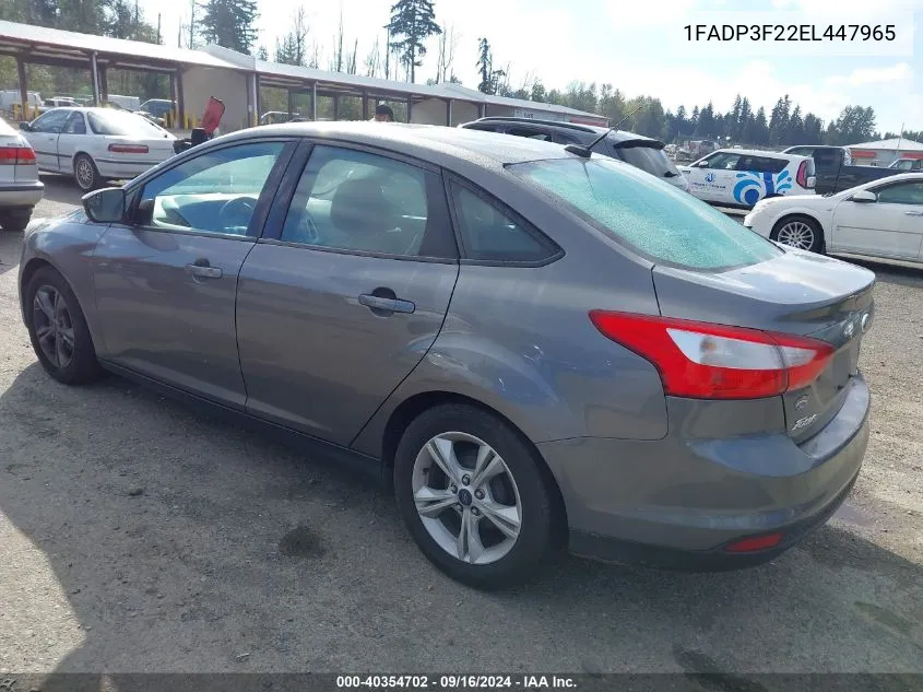 1FADP3F22EL447965 2014 Ford Focus Se