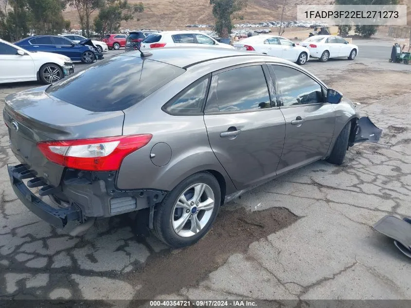 2014 Ford Focus Se VIN: 1FADP3F22EL271273 Lot: 40354721