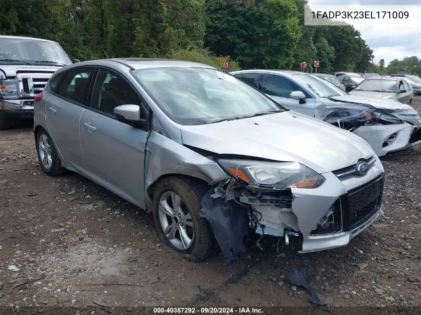 2014 Ford Focus Se VIN: 1FADP3K23EL171009 Lot: 40357292