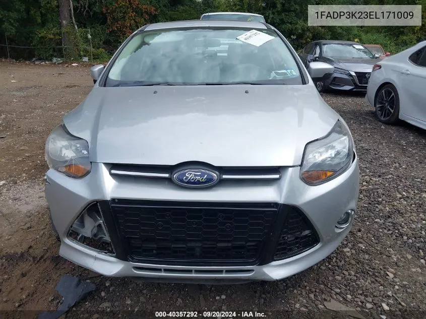 2014 Ford Focus Se VIN: 1FADP3K23EL171009 Lot: 40357292