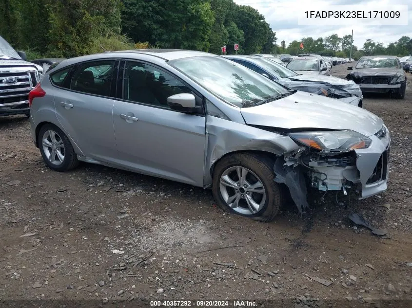 2014 Ford Focus Se VIN: 1FADP3K23EL171009 Lot: 40357292