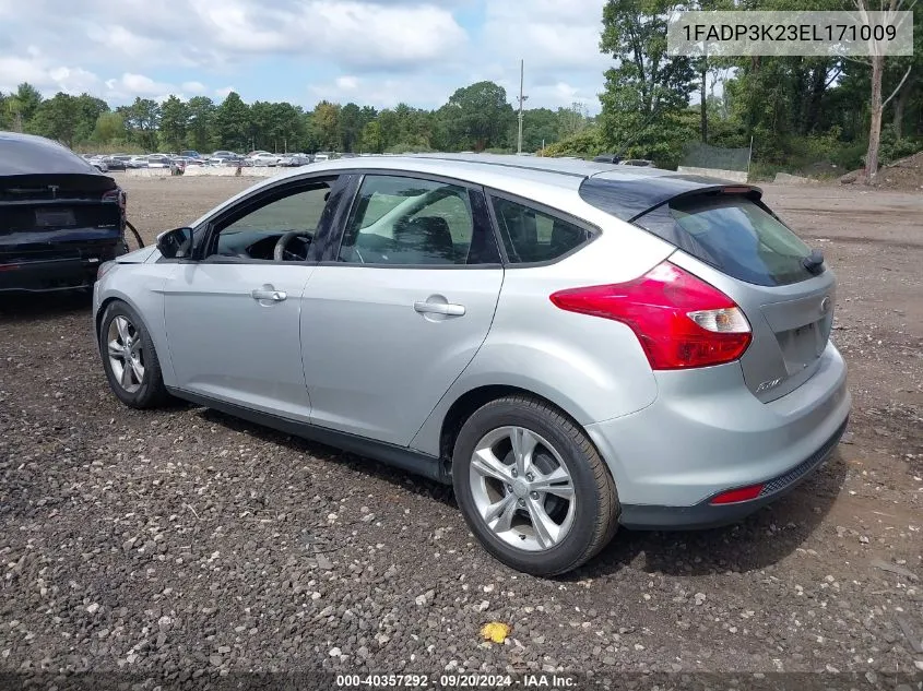 2014 Ford Focus Se VIN: 1FADP3K23EL171009 Lot: 40357292