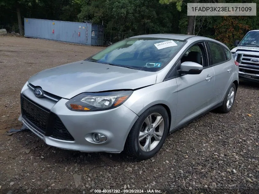 2014 Ford Focus Se VIN: 1FADP3K23EL171009 Lot: 40357292