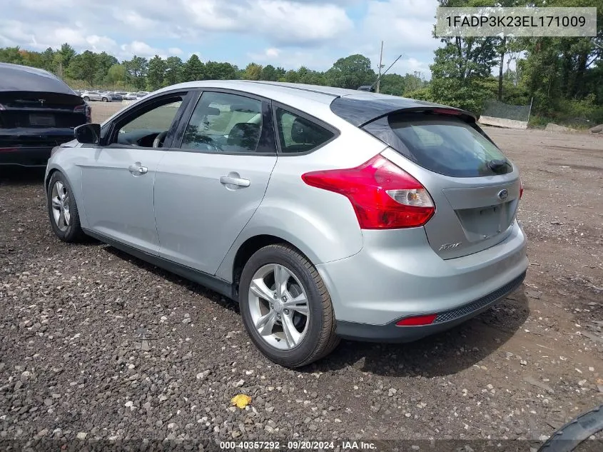 2014 Ford Focus Se VIN: 1FADP3K23EL171009 Lot: 40357292