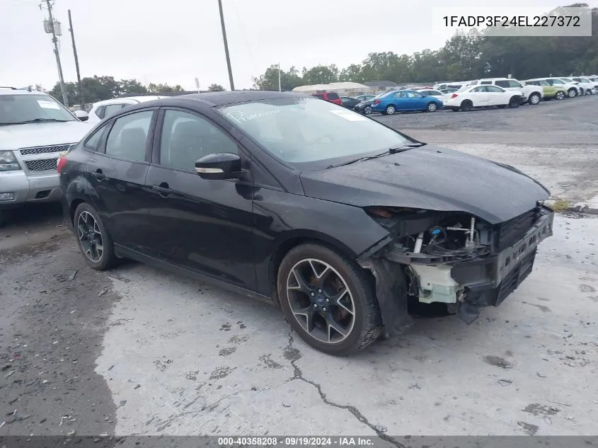 2014 Ford Focus Se VIN: 1FADP3F24EL227372 Lot: 40358208