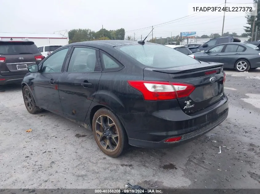 2014 Ford Focus Se VIN: 1FADP3F24EL227372 Lot: 40358208