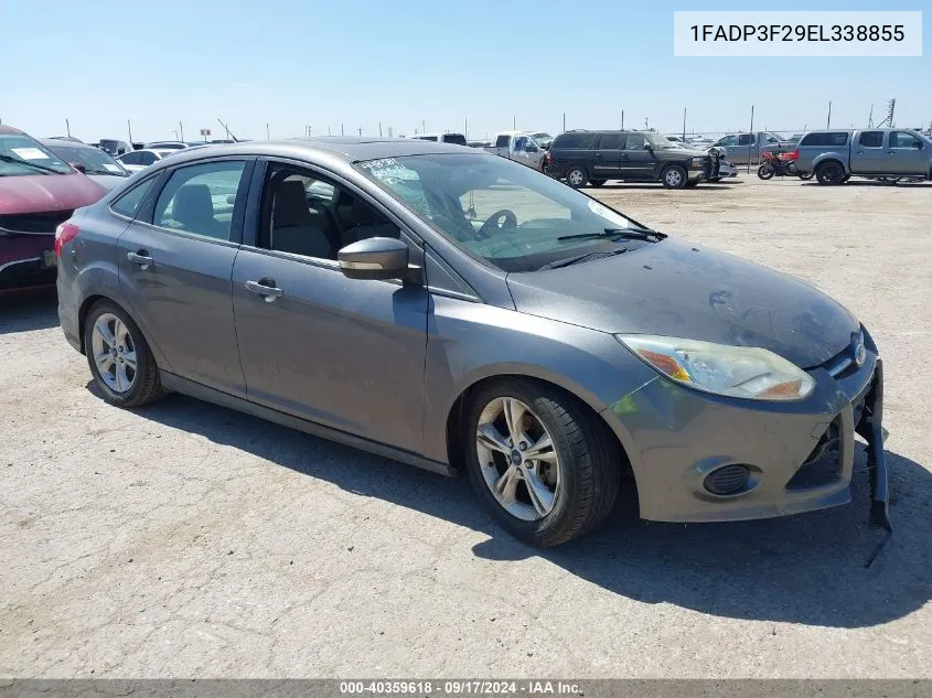 2014 Ford Focus Se VIN: 1FADP3F29EL338855 Lot: 40359618