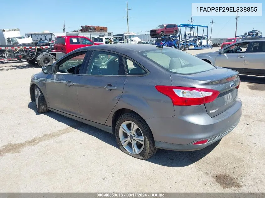 2014 Ford Focus Se VIN: 1FADP3F29EL338855 Lot: 40359618