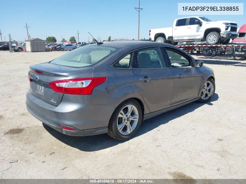 2014 Ford Focus Se VIN: 1FADP3F29EL338855 Lot: 40359618