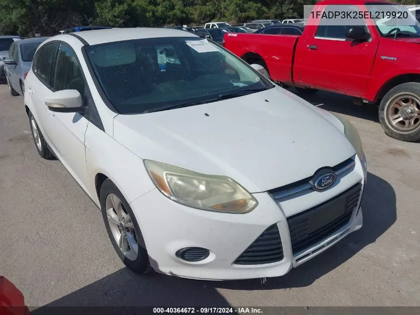 2014 Ford Focus Se VIN: 1FADP3K25EL219920 Lot: 40364672