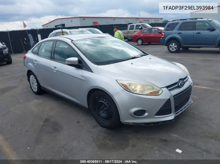 2014 Ford Focus Se VIN: 1FADP3F29EL393984 Lot: 40365011