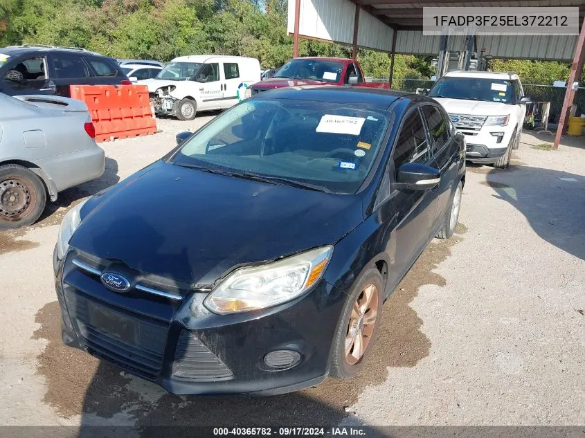 2014 Ford Focus Se VIN: 1FADP3F25EL372212 Lot: 40365782