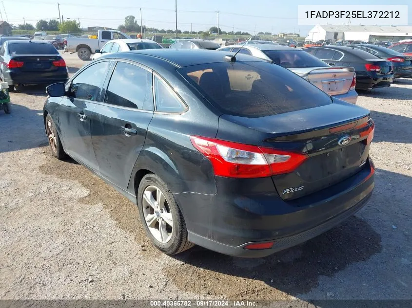 2014 Ford Focus Se VIN: 1FADP3F25EL372212 Lot: 40365782