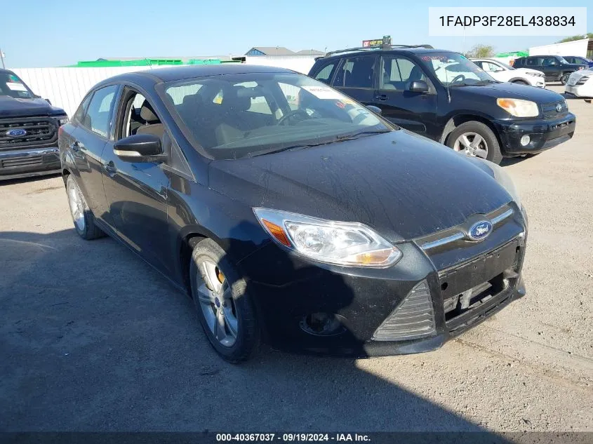 2014 Ford Focus Se VIN: 1FADP3F28EL438834 Lot: 40367037