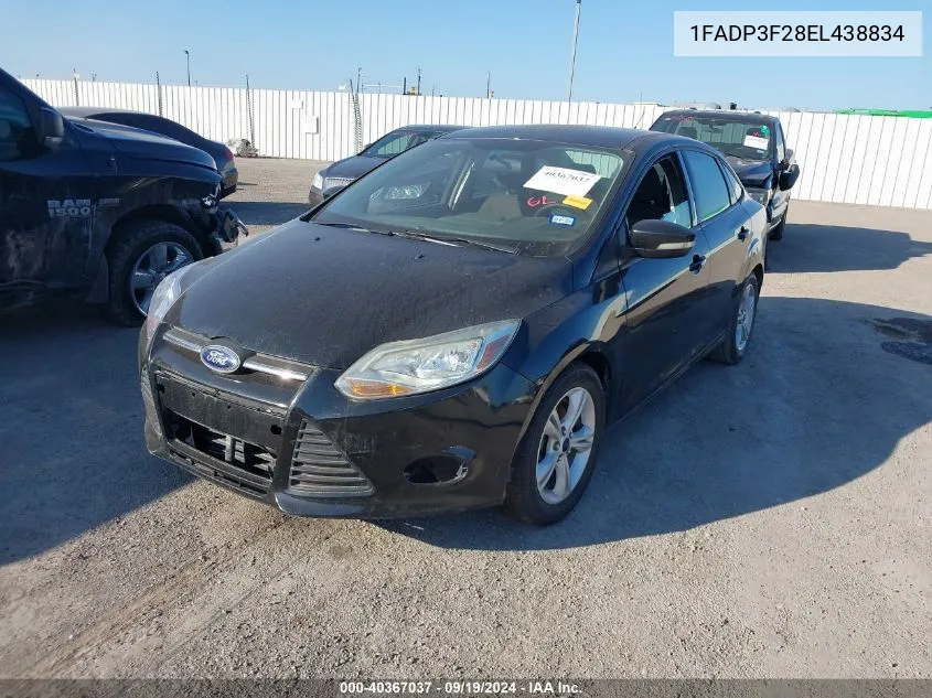 2014 Ford Focus Se VIN: 1FADP3F28EL438834 Lot: 40367037