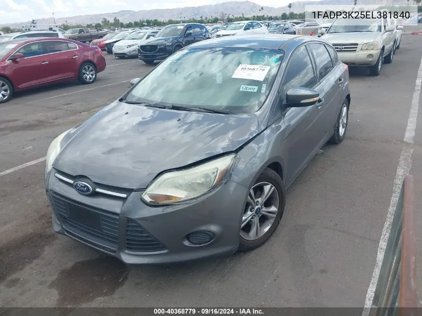 2014 Ford Focus Se VIN: 1FADP3K25EL381840 Lot: 40368779