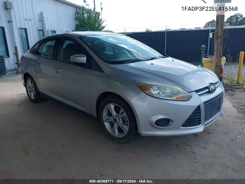 2014 Ford Focus Se VIN: 1FADP3F22EL416568 Lot: 40369771