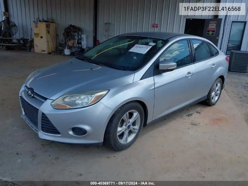 2014 Ford Focus Se VIN: 1FADP3F22EL416568 Lot: 40369771