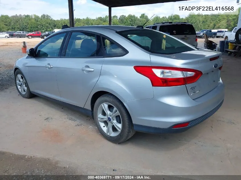 2014 Ford Focus Se VIN: 1FADP3F22EL416568 Lot: 40369771