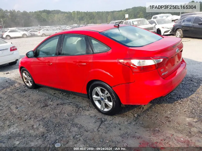 2014 Ford Focus Se VIN: 1FADP3F25EL165304 Lot: 40372850