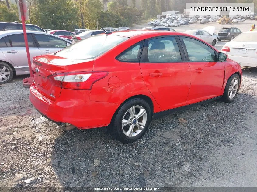 2014 Ford Focus Se VIN: 1FADP3F25EL165304 Lot: 40372850