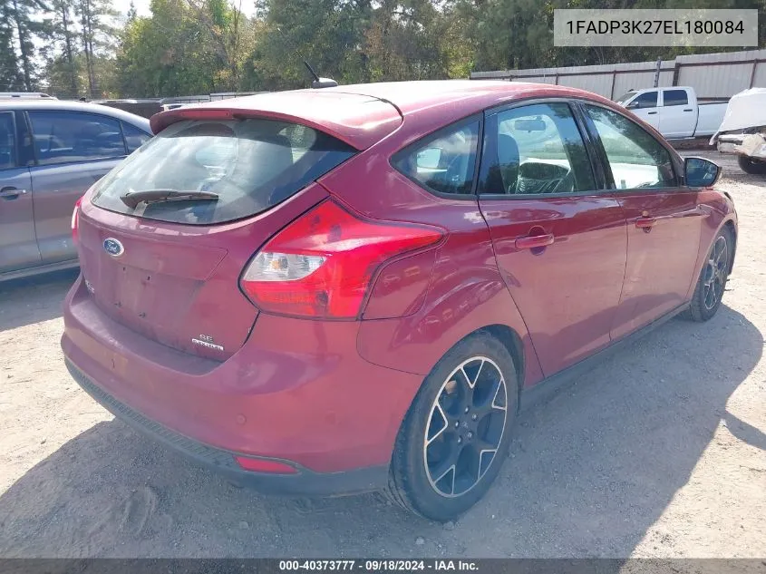 2014 Ford Focus Se VIN: 1FADP3K27EL180084 Lot: 40373777