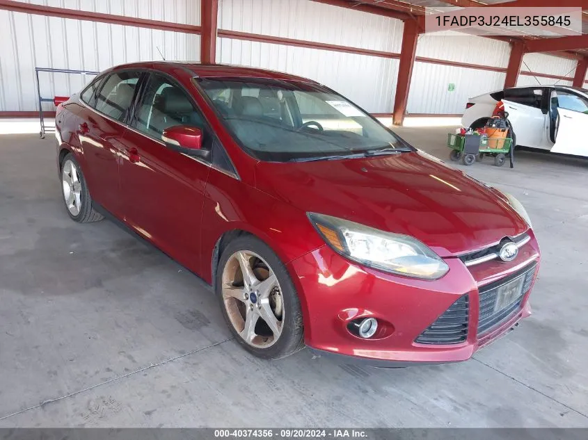 2014 Ford Focus Titanium VIN: 1FADP3J24EL355845 Lot: 40374356