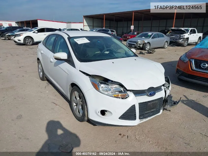 2014 Ford Focus Se VIN: 1FADP3F24EL124565 Lot: 40375162