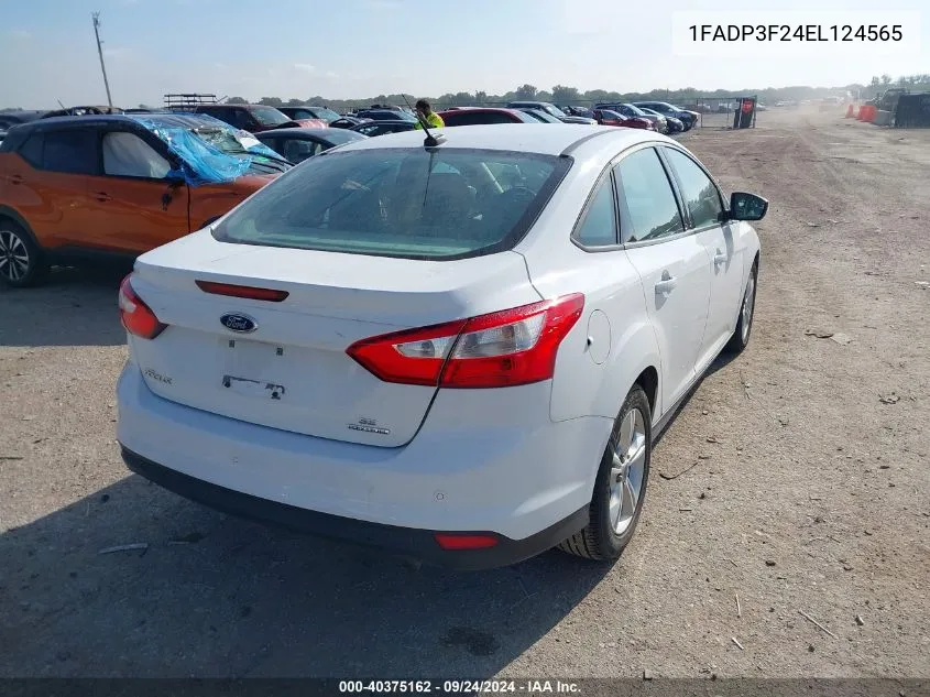 2014 Ford Focus Se VIN: 1FADP3F24EL124565 Lot: 40375162