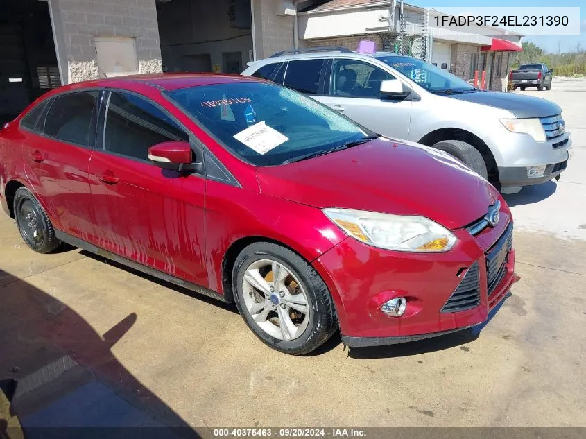 2014 Ford Focus Se VIN: 1FADP3F24EL231390 Lot: 40375463