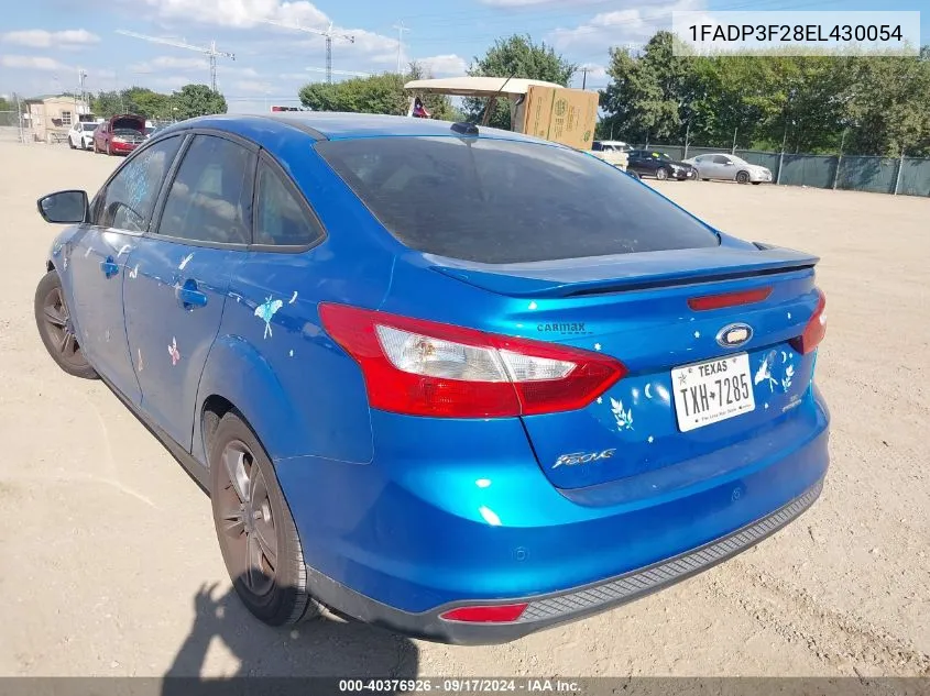 2014 Ford Focus Se VIN: 1FADP3F28EL430054 Lot: 40376926