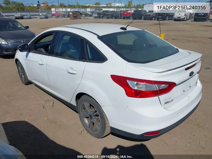 1FADP3F25EL240356 2014 Ford Focus Se