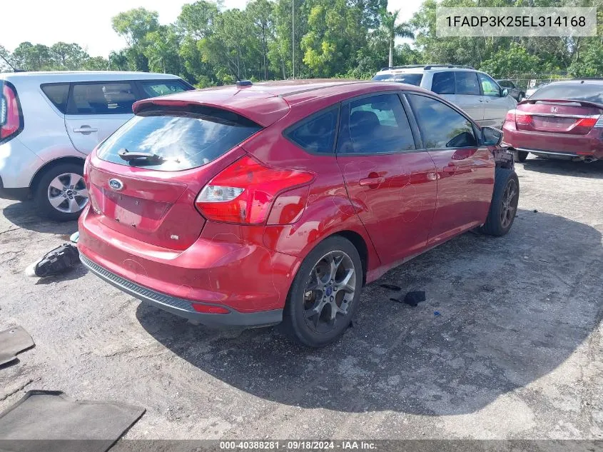 2014 Ford Focus Se VIN: 1FADP3K25EL314168 Lot: 40388281