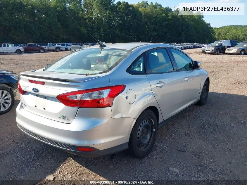 2014 Ford Focus Se VIN: 1FADP3F27EL436377 Lot: 40390851