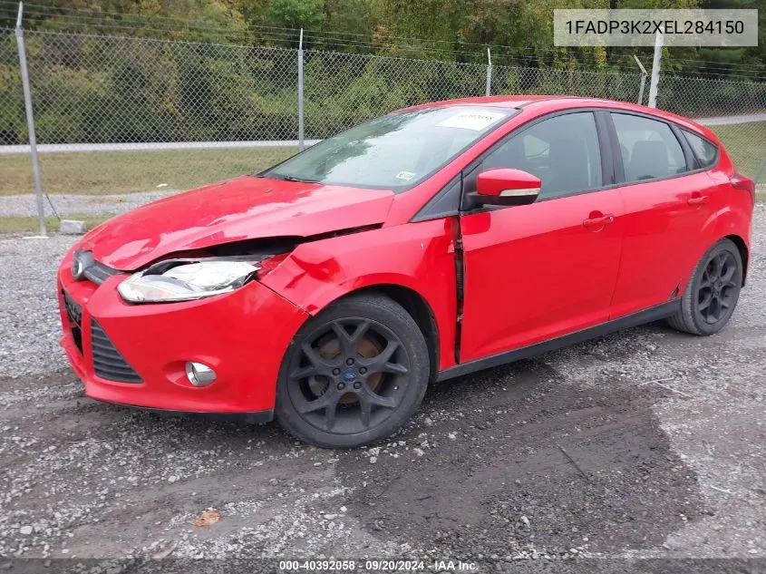 2014 Ford Focus Se VIN: 1FADP3K2XEL284150 Lot: 40392058