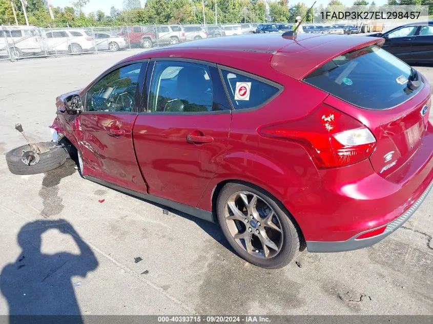 2014 Ford Focus Se VIN: 1FADP3K27EL298457 Lot: 40393715