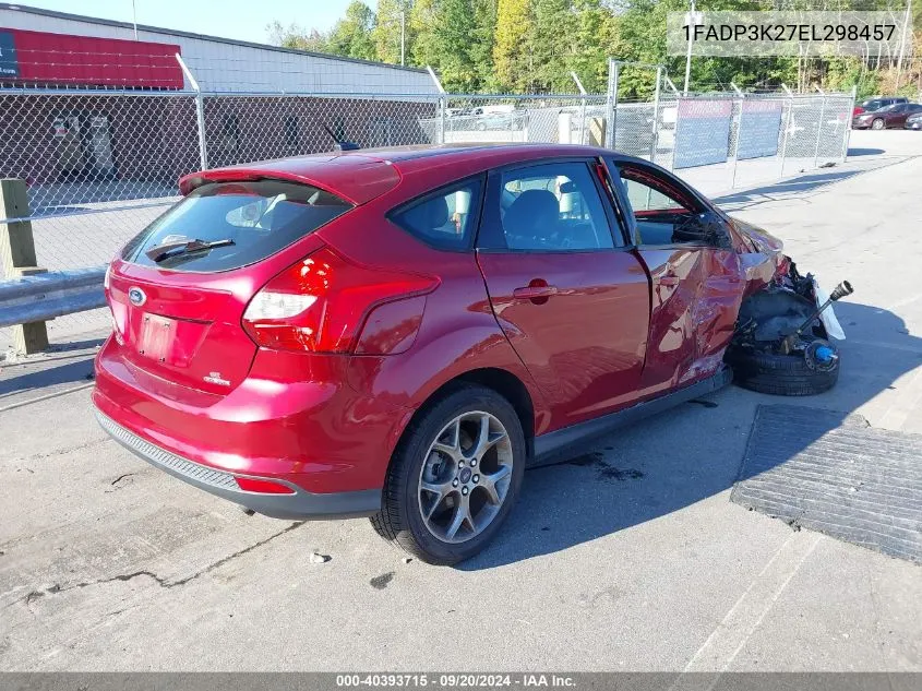 2014 Ford Focus Se VIN: 1FADP3K27EL298457 Lot: 40393715