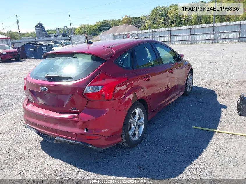 2014 Ford Focus Se VIN: 1FADP3K24EL195836 Lot: 40395204