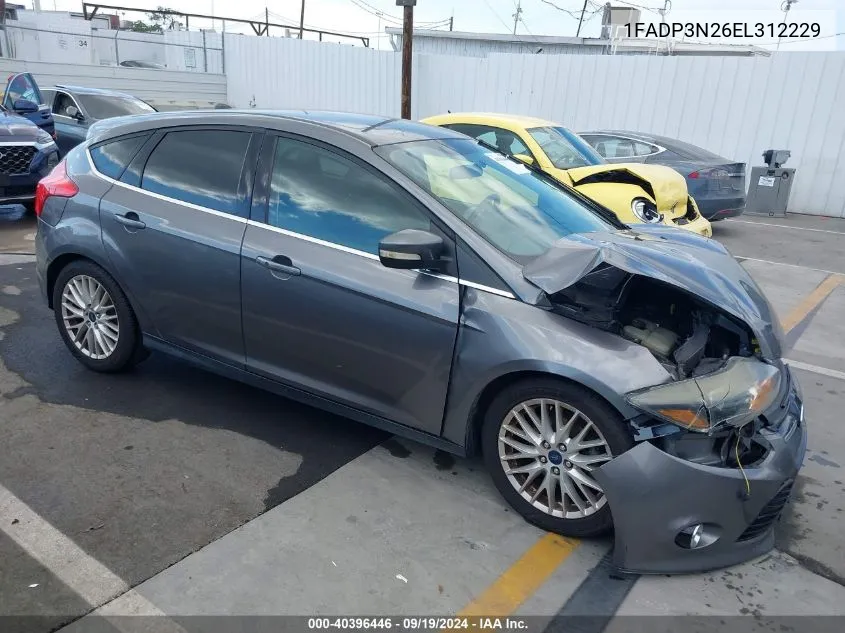 2014 Ford Focus Titanium VIN: 1FADP3N26EL312229 Lot: 40396446