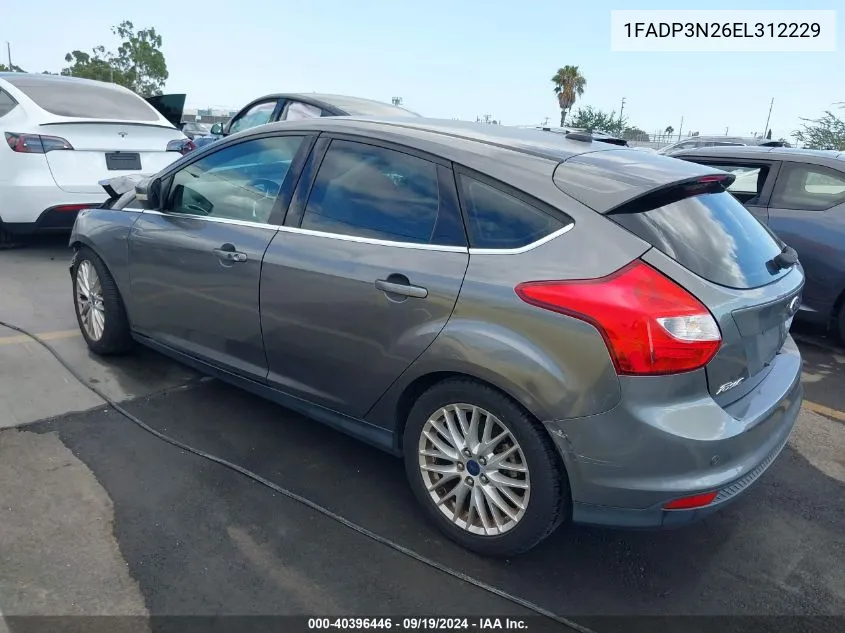 2014 Ford Focus Titanium VIN: 1FADP3N26EL312229 Lot: 40396446