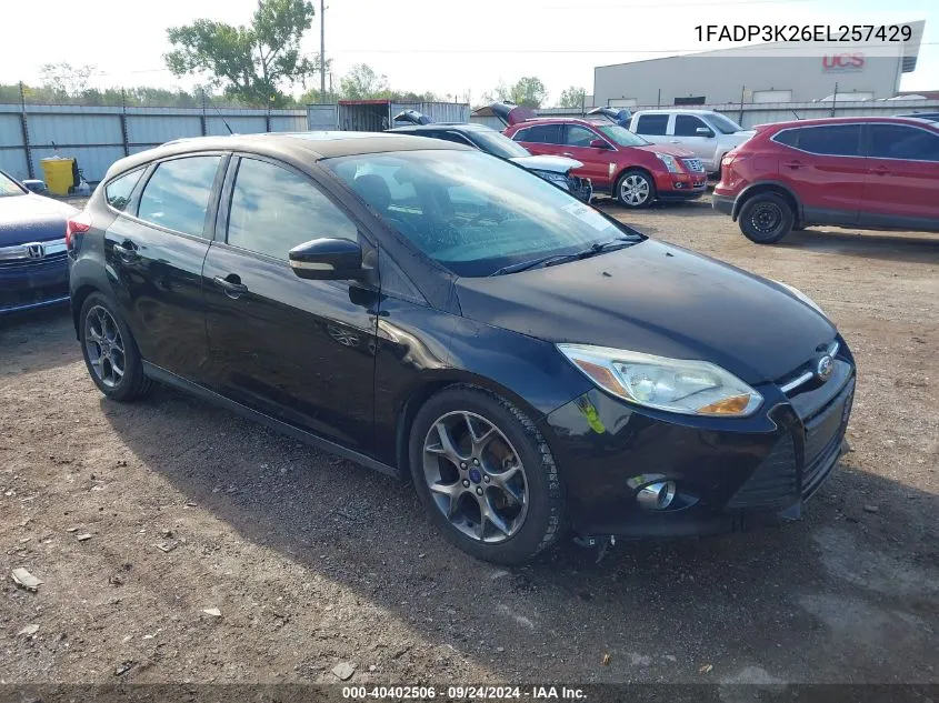 2014 Ford Focus Se VIN: 1FADP3K26EL257429 Lot: 40402506