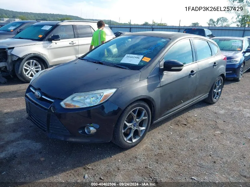 2014 Ford Focus Se VIN: 1FADP3K26EL257429 Lot: 40402506