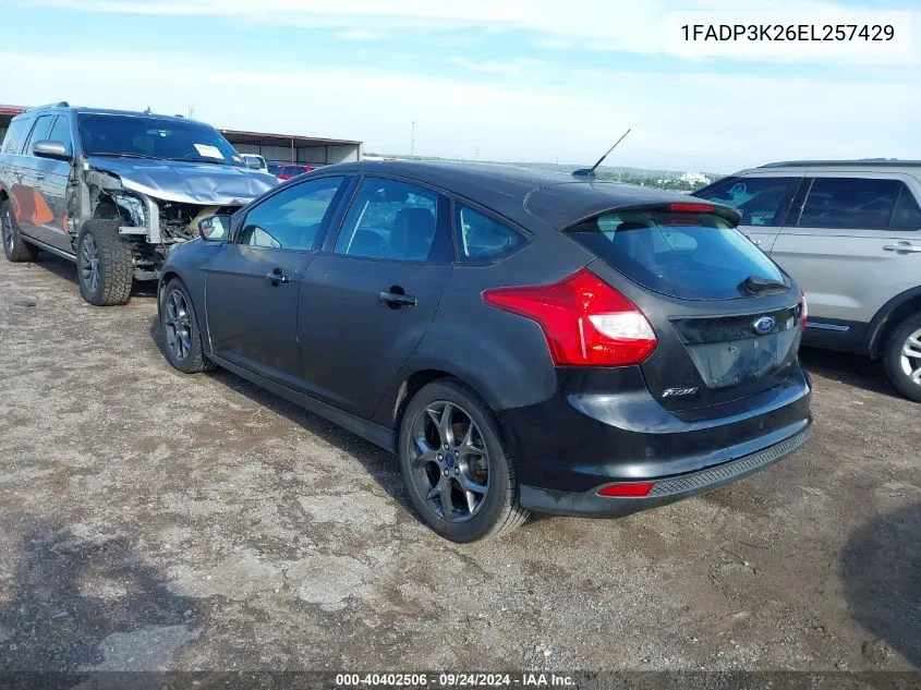 2014 Ford Focus Se VIN: 1FADP3K26EL257429 Lot: 40402506