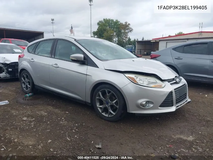 2014 Ford Focus Se VIN: 1FADP3K28EL199405 Lot: 40411025